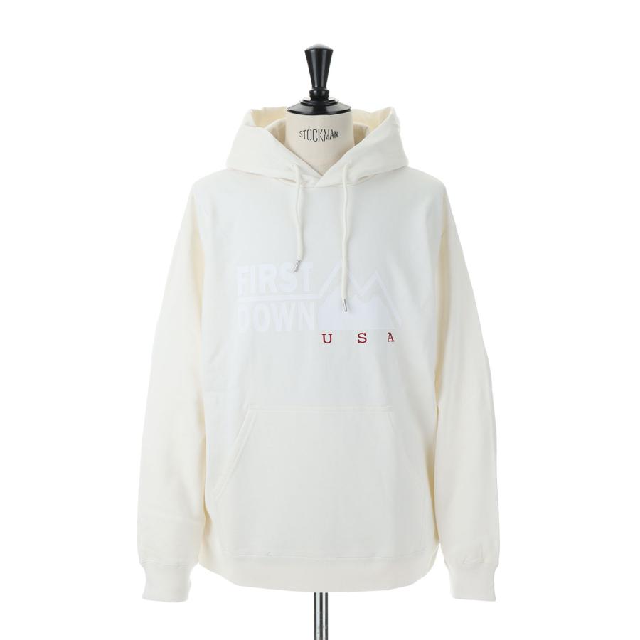 【P5倍 / SALE】PRINT HOODED COTTON SWEAT/WHITE(F372004C) [BP] First Down -Men-(ファースト・ダウン)First Down | FIRST DOWN | 03