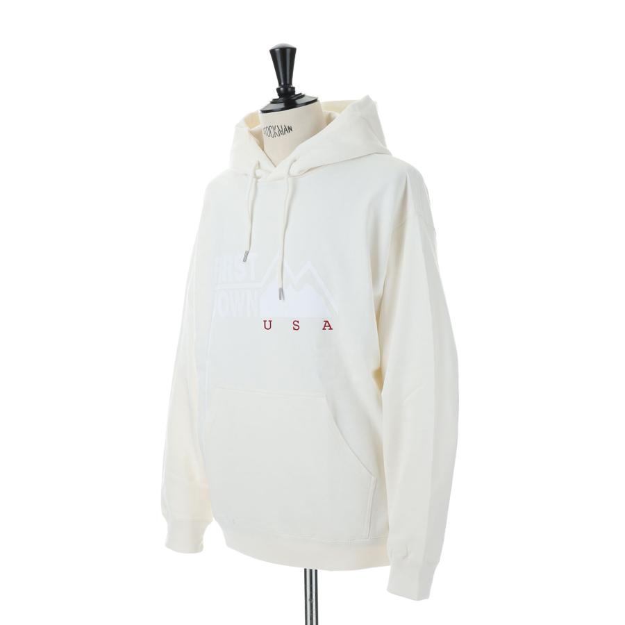 【P5倍 / SALE】PRINT HOODED COTTON SWEAT/WHITE(F372004C) [BP] First Down -Men-(ファースト・ダウン)First Down | FIRST DOWN | 04