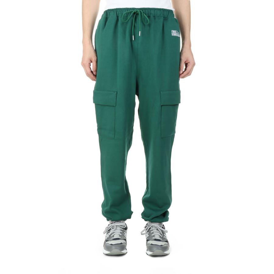 【P5倍 / SALE】CARGO PANTS COTTON SWEAT/GREEN(F372005C) [BP] First Down -Men-(ファースト・ダウン)First Down | FIRST DOWN | 01