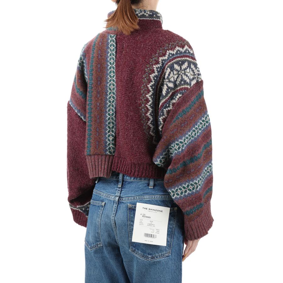 【P5倍 / SALE】circa make vertically use zip up fairisle sweater -2 (cc22aw-29) 77circa -Women-(ナナナナサーカ) | 77circa | 02