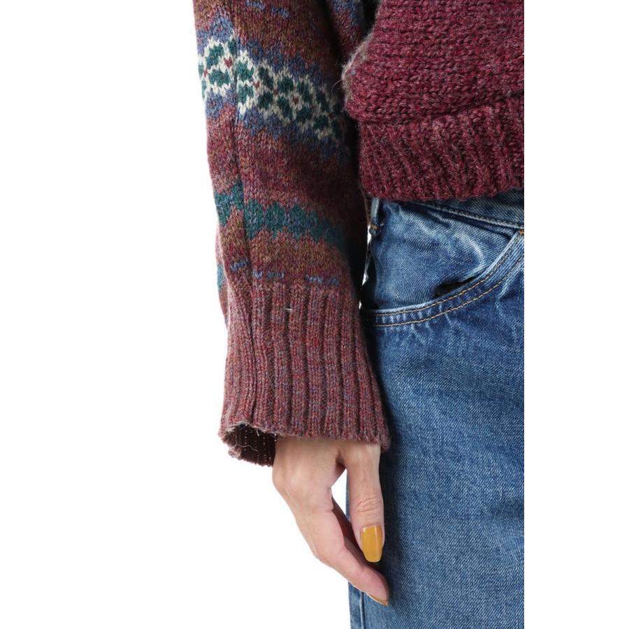【P5倍 / SALE】circa make vertically use zip up fairisle sweater -2 (cc22aw-29) 77circa -Women-(ナナナナサーカ) | 77circa | 04