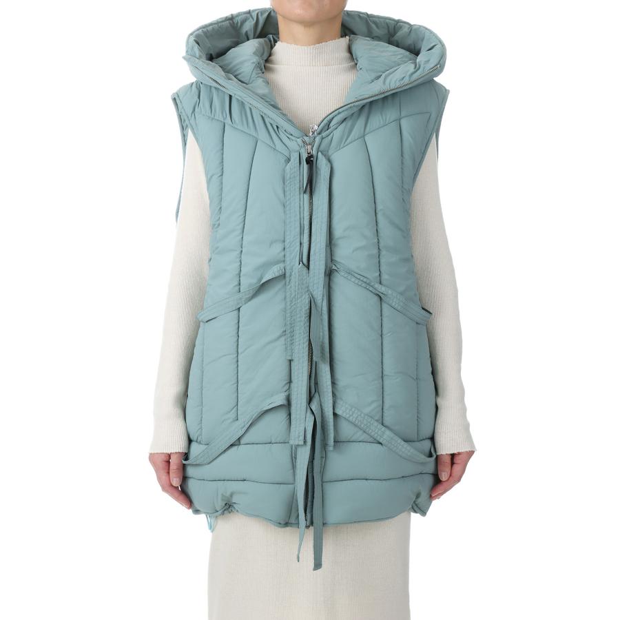 【P5倍 / SALE】wild things × 77circa separate hood padding life vest -BLUE GRAY / MEDIUM (ccw22aw-01) 77circa -Women-(ナナナナサーカ) | 77circa | 01