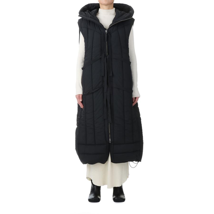 【P5倍 / SALE】wild things × 77circa separate hood padding life vest -BLACK / LONG  (ccw22aw-01) 77circa -Women-(ナナナナサーカ) | 77circa | 02