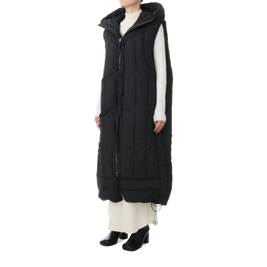 【P5倍 / SALE】wild things × 77circa separate hood padding life vest -BLACK / LONG  (ccw22aw-01) 77circa -Women-(ナナナナサーカ) | 77circa | 03