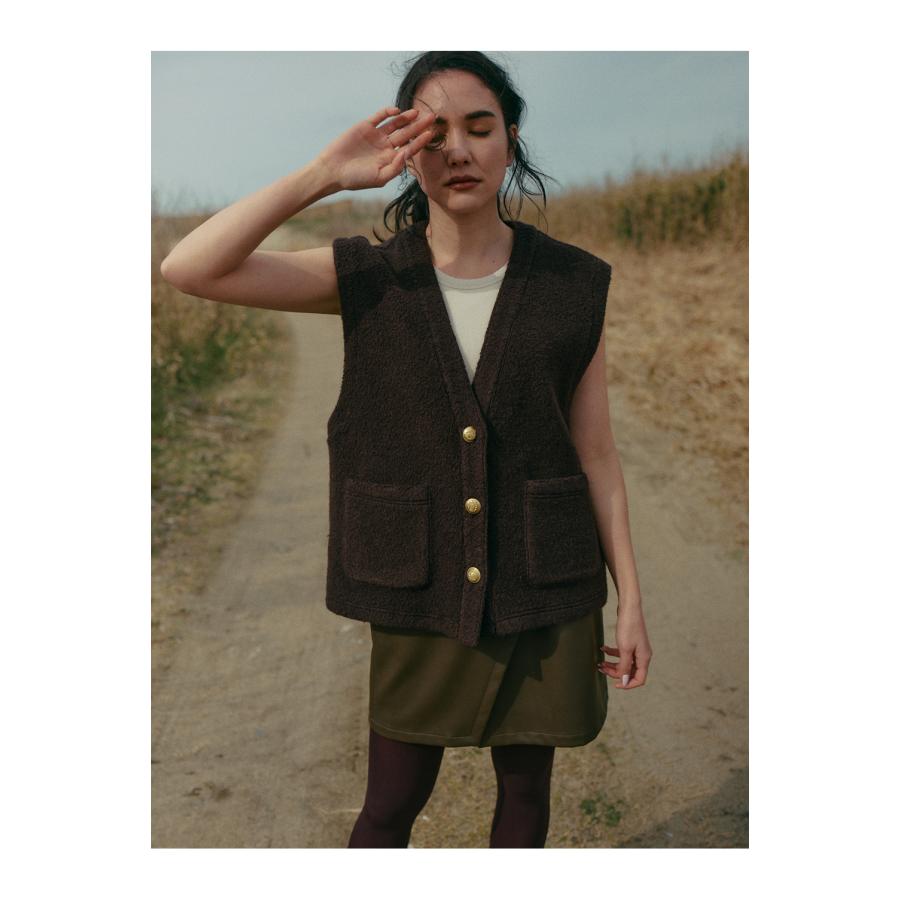 【P5倍 / SALE】LUIGI VEST -Brown (TNH22200-10) The Newhouse(ザニューハウス) | THE NEWHOUSE | 05