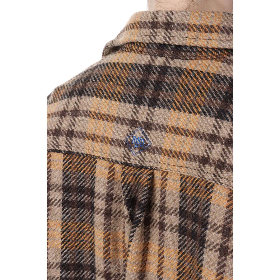 【P5倍 / SALE】Recycled bishou wool wide skipper shirt-BROWN(18RFATOP-01C) Bluebird Boulevard(ブルーバードブルバード) | BLUEBIRD BOULEVARD | 05