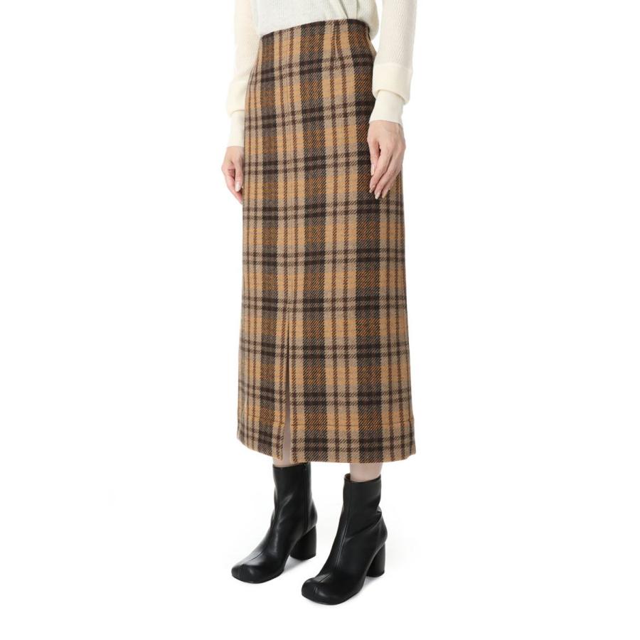 【P5倍 / SALE】Recycled Bishou Wool Tight Skirt-BROWN(18RFABOT-02C) Bluebird Boulevard(ブルーバードブルバード) | BLUEBIRD BOULEVARD | 01