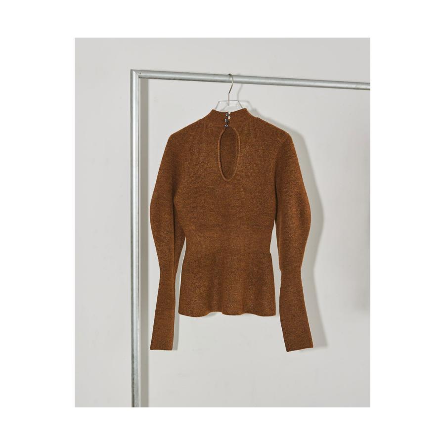 TODAYFUL 【SALE】Puffsleeve Peplum Knit -BROWN(12220530) Todayful