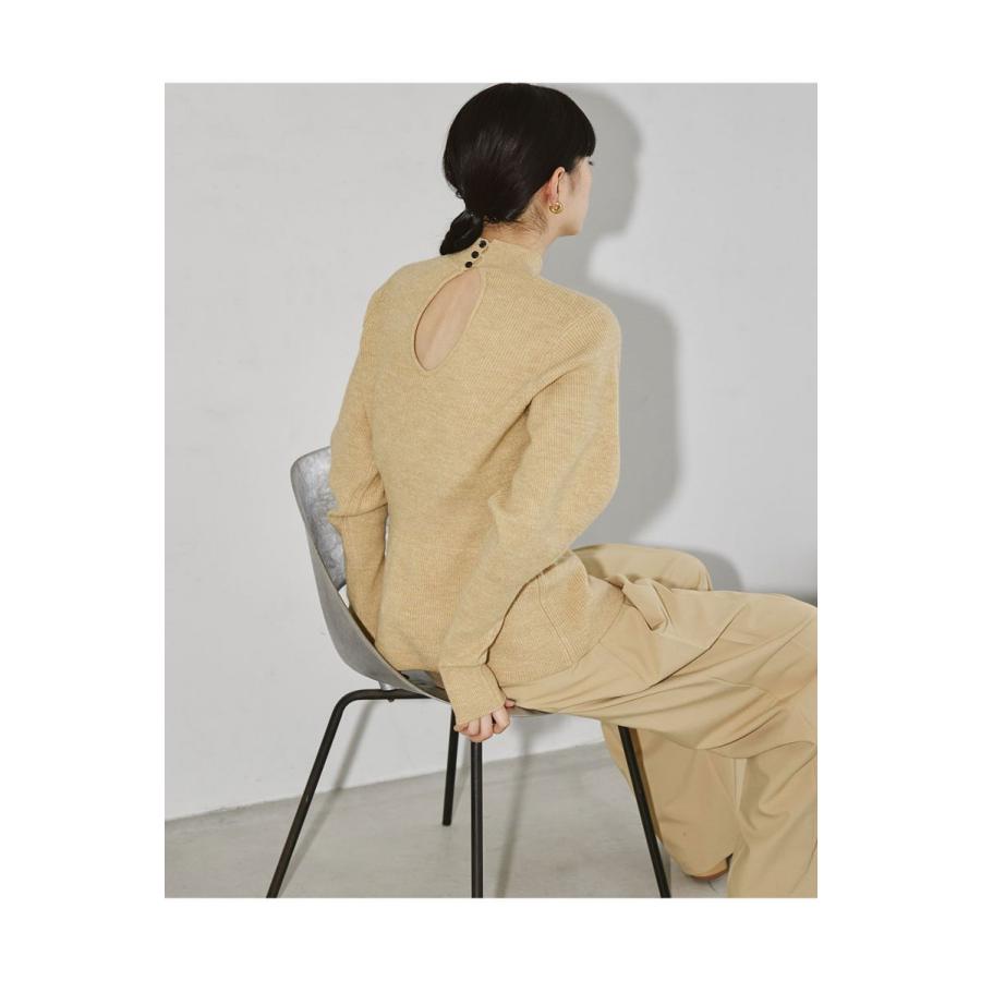 16時までで最短翌日発送】 Puffsleeve Peplum Knit -CREAM(12220530