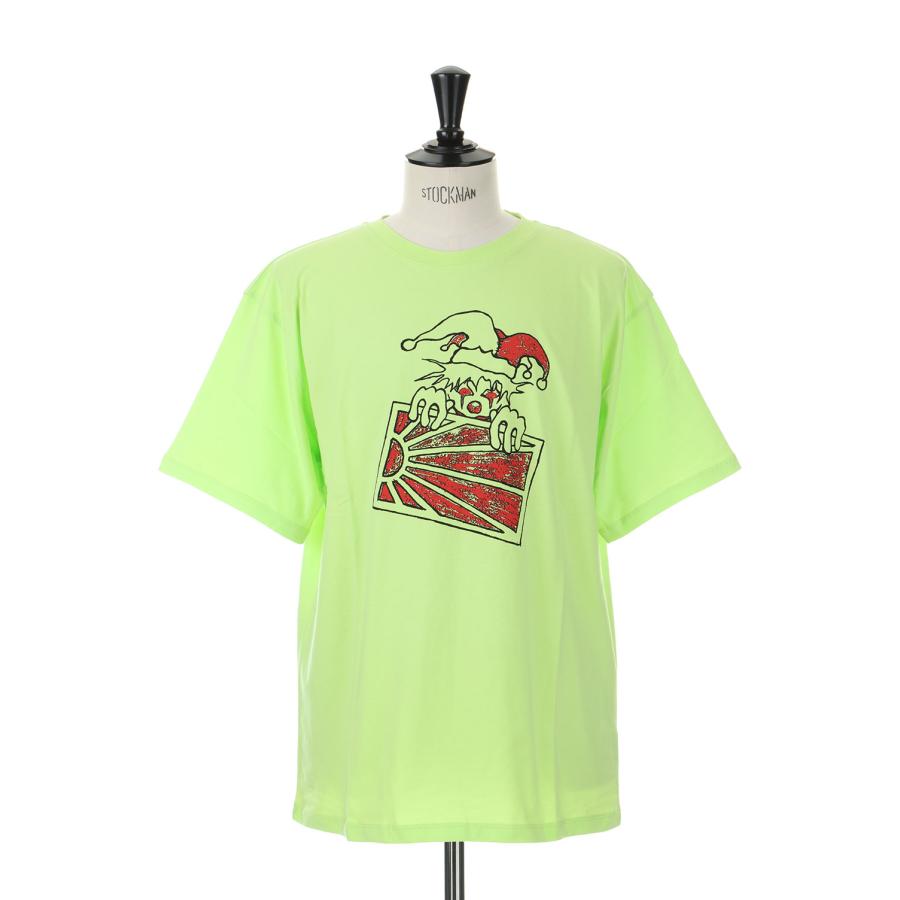 【P10倍】【SALE】CLOWN TSHIRT KNIT / LIME RASSVET(ラスベート) | 
