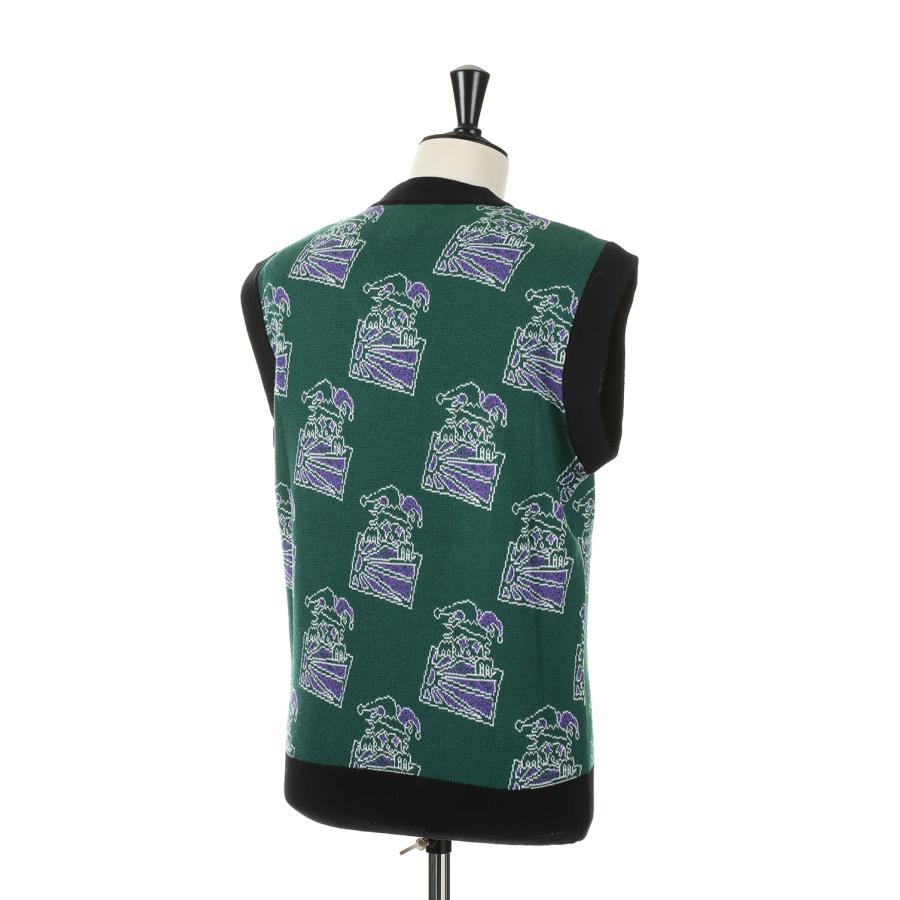 【P5倍】CLOWN SLEEVELESS JUMPER KNIT / GREEN RASSVET(ラスベート) |  | 02