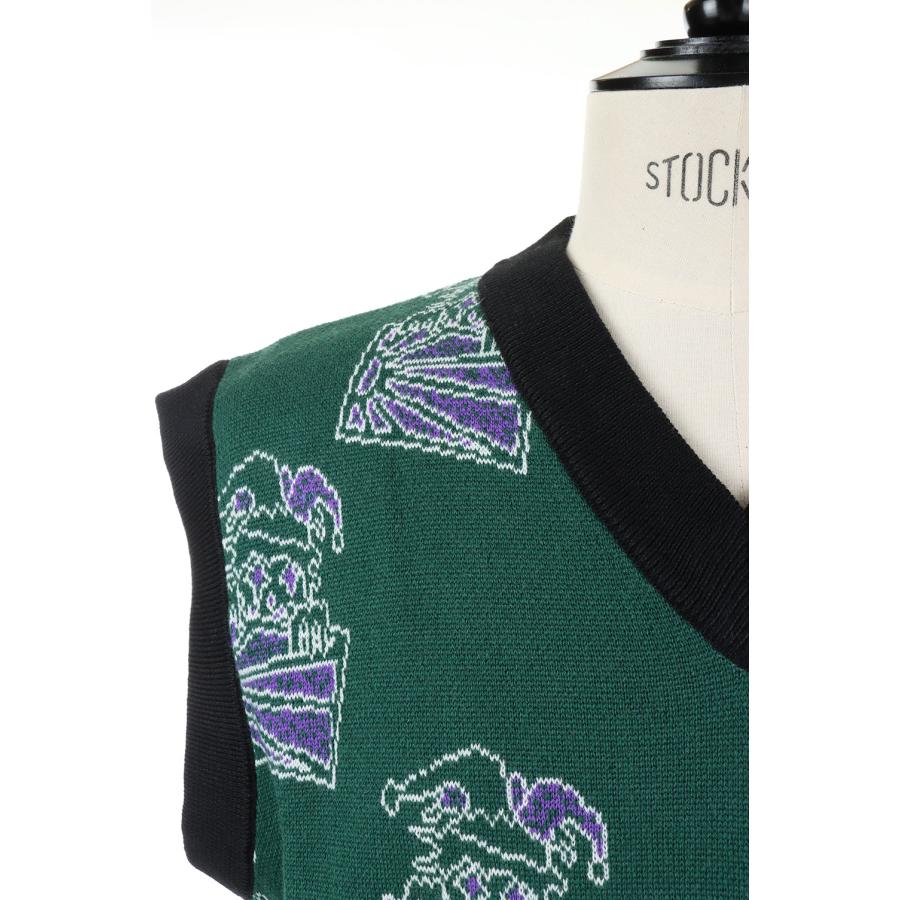【P5倍】CLOWN SLEEVELESS JUMPER KNIT / GREEN RASSVET(ラスベート) |  | 03