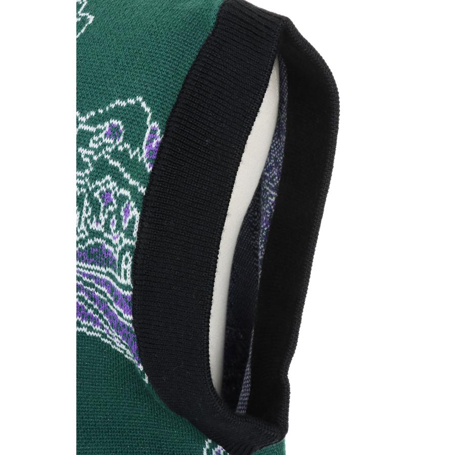 【P5倍】CLOWN SLEEVELESS JUMPER KNIT / GREEN RASSVET(ラスベート) |  | 04