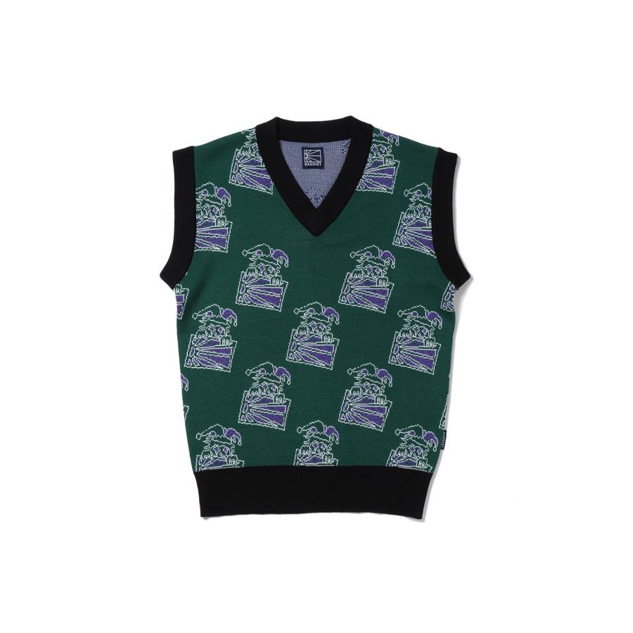 【P5倍】CLOWN SLEEVELESS JUMPER KNIT / GREEN RASSVET(ラスベート) |  | 06