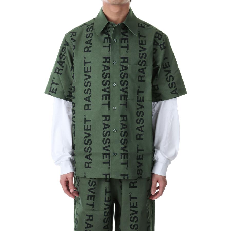 【P10倍】【SALE】DESERT HYBRID SHIRT WOVEN KNIT / GREEN RASSVET(ラスベート) | 