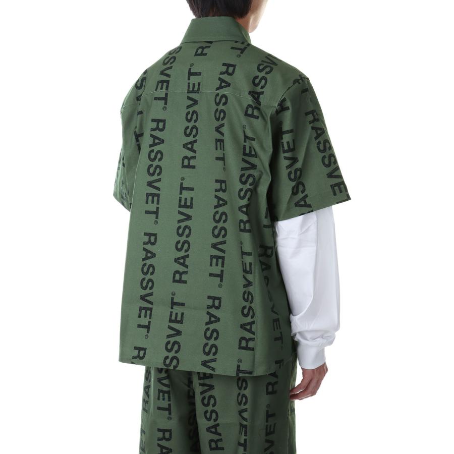【P10倍】【SALE】DESERT HYBRID SHIRT WOVEN KNIT / GREEN RASSVET(ラスベート) |  | 02