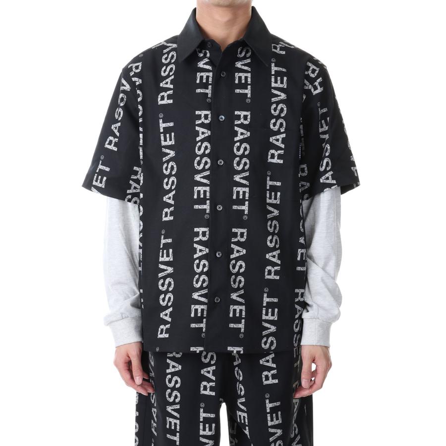 【P10倍】【SALE】DESERT HYBRID SHIRT WOVEN KNIT / BLACK RASSVET(ラスベート) | 
