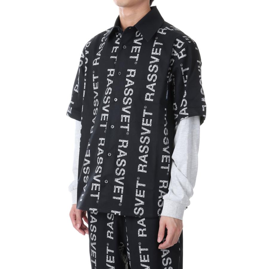 【P10倍】【SALE】DESERT HYBRID SHIRT WOVEN KNIT / BLACK RASSVET(ラスベート) |  | 01