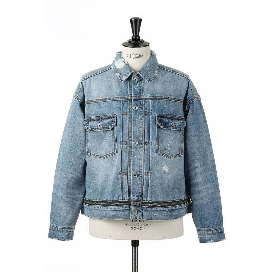 Flower Embroidery Short Denim Jacket -INDIGO(LEJ241) LEGENDA(レジェンダ) | LEGENDA | 01