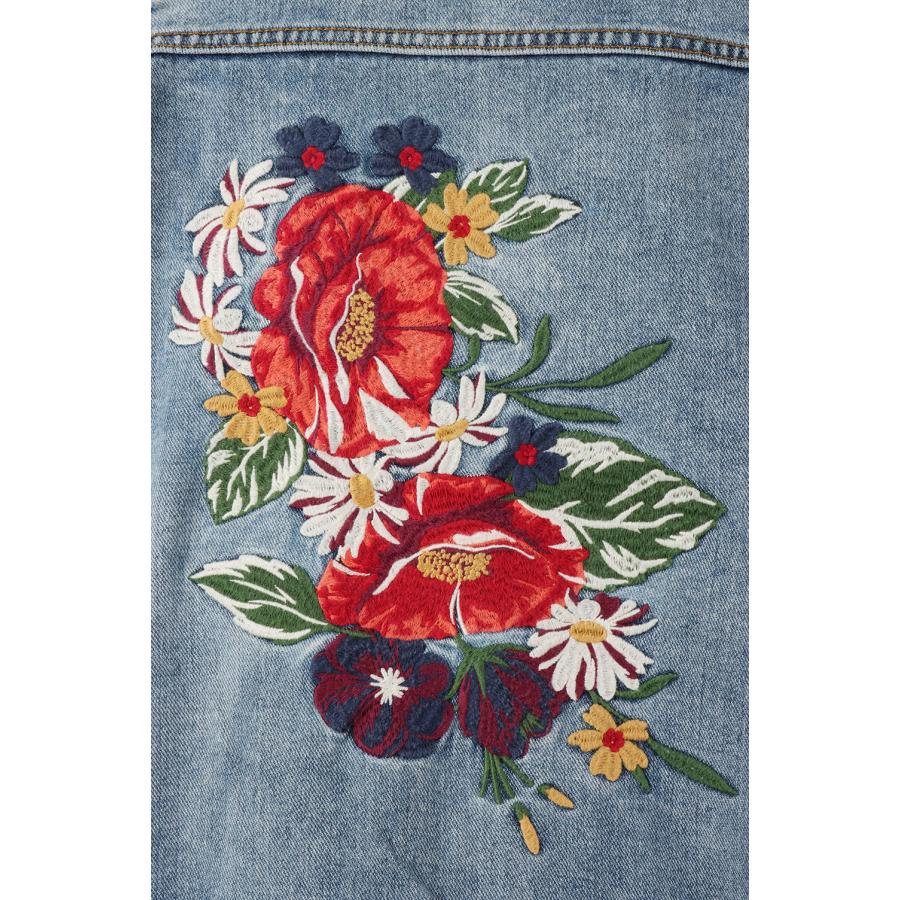 Flower Embroidery Short Denim Jacket -INDIGO(LEJ241) LEGENDA(レジェンダ) | LEGENDA | 06