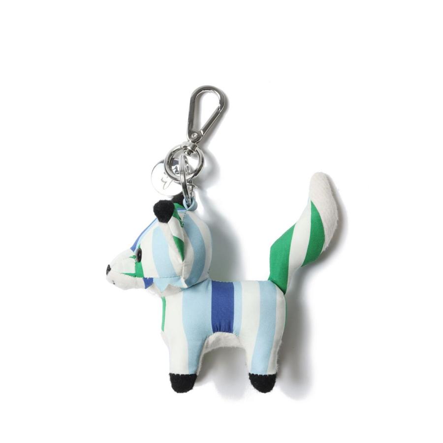【SALE】SMALL STRIPES FOX BAG CHARM -BLUE GREEN STRIPE(KU06903WC2028) Maison Kitsune -Women-(メゾンキツネ) |  | 02