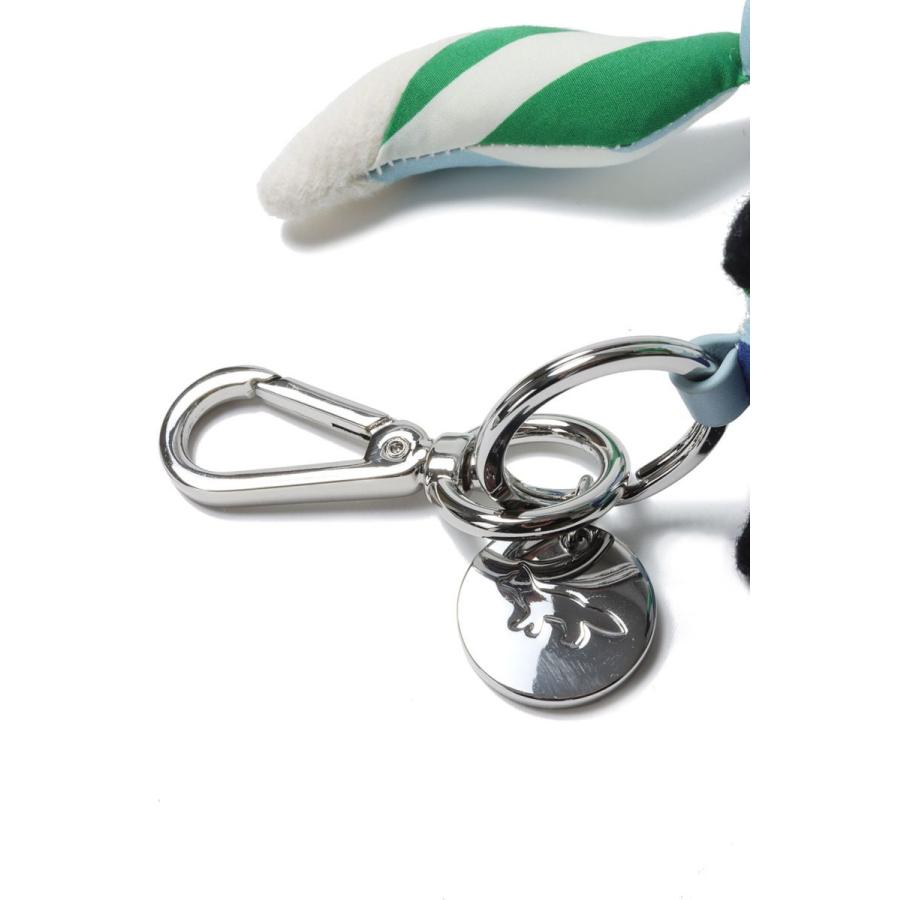 【SALE】SMALL STRIPES FOX BAG CHARM -BLUE GREEN STRIPE(KU06903WC2028) Maison Kitsune -Women-(メゾンキツネ) |  | 03