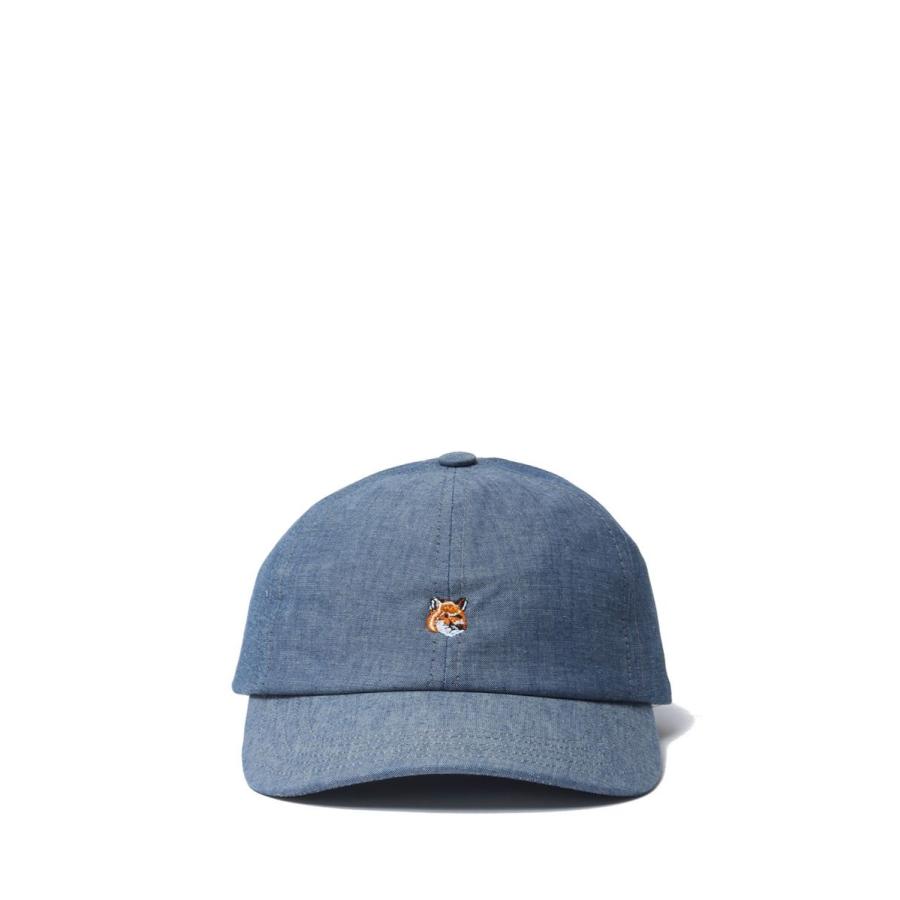 SMALL FOX HEAD EMBROIDERY 6P CAP -INDIGO(JU06129WC5000) Maison Kitsune -Women-(メゾンキツネ) |  | 01