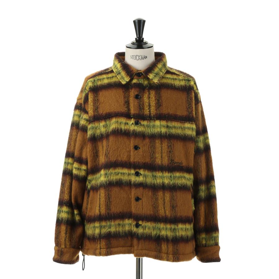 【P5倍】Shaggy Check Shirts -YELLOW (LES189) LEGENDA(レジェンダ) | LEGENDA