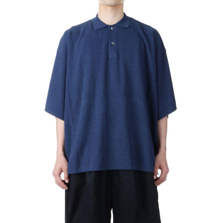 P15倍 / 10%OFF】KNITTED BIG POLO(1005SSPOLO01)-INDIGO- is-ness