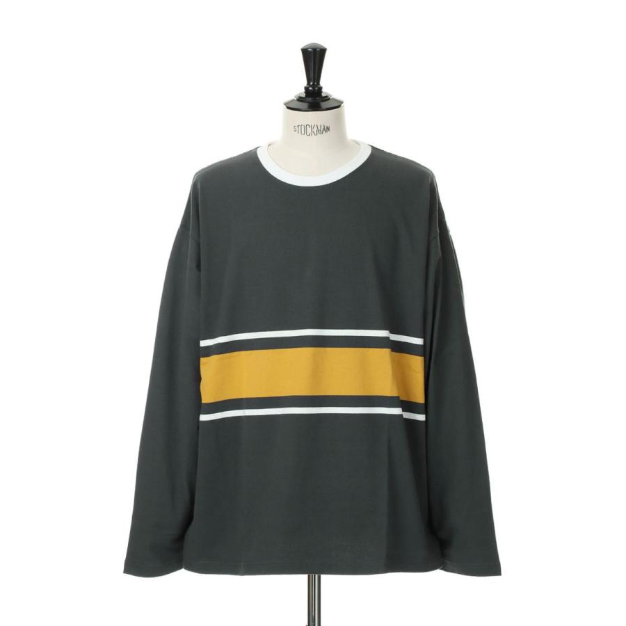 【P5倍 / SALE】BAGGY TEE L/S COTTON BORDER JERSEY -GREEN(F471001) [BP] First Down -Men-(ファースト・ダウン)First Down | FIRST DOWN