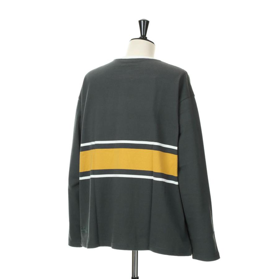 【P5倍 / SALE】BAGGY TEE L/S COTTON BORDER JERSEY -GREEN(F471001) [BP] First Down -Men-(ファースト・ダウン)First Down | FIRST DOWN | 02