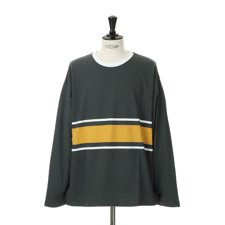 【P5倍 / SALE】BAGGY TEE L/S COTTON BORDER JERSEY -GREEN(F471001) [BP] First Down -Men-(ファースト・ダウン)First Down | FIRST DOWN | 03