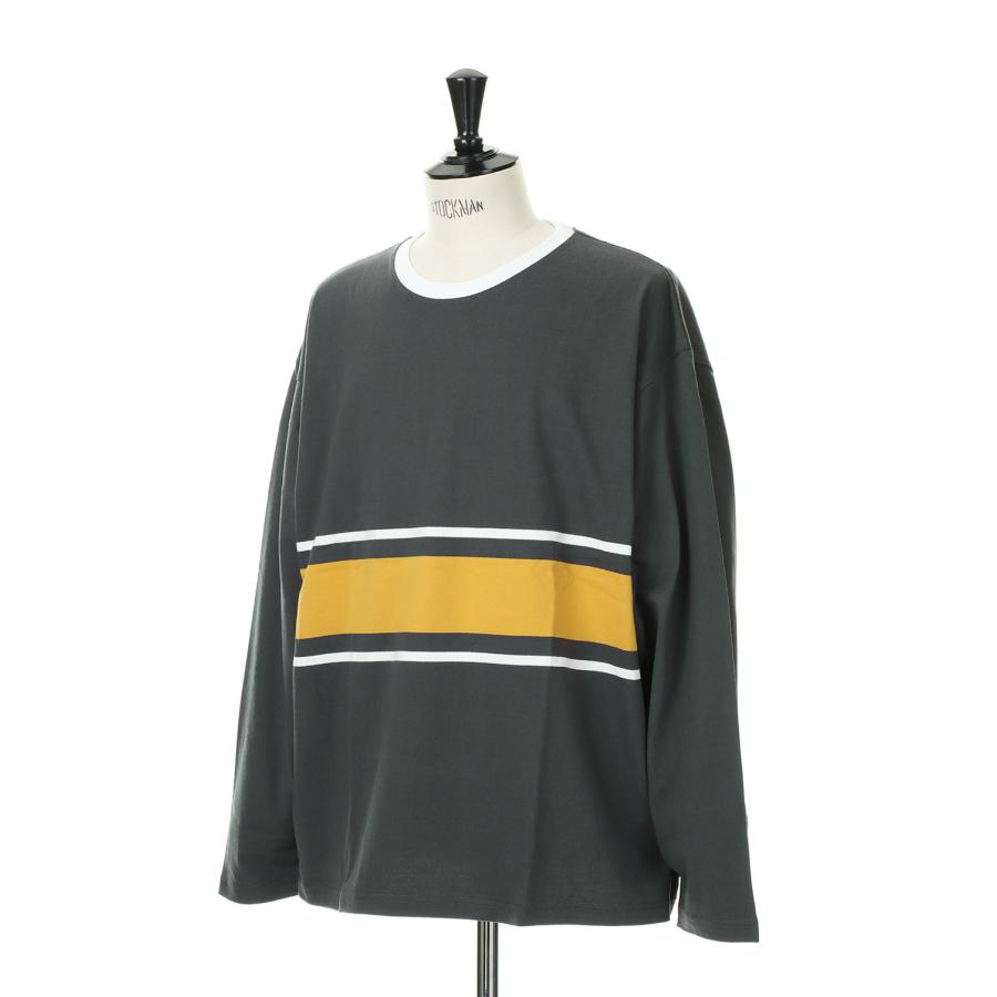 【P5倍 / SALE】BAGGY TEE L/S COTTON BORDER JERSEY -GREEN(F471001) [BP] First Down -Men-(ファースト・ダウン)First Down | FIRST DOWN | 04