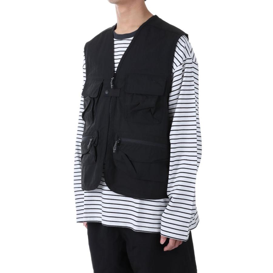 【P5倍 / SALE】RIVER VEST TASLAN NYLON -BLACK(F441004) [BP] First Down -Men-(ファースト・ダウン)First Down | FIRST DOWN | 01
