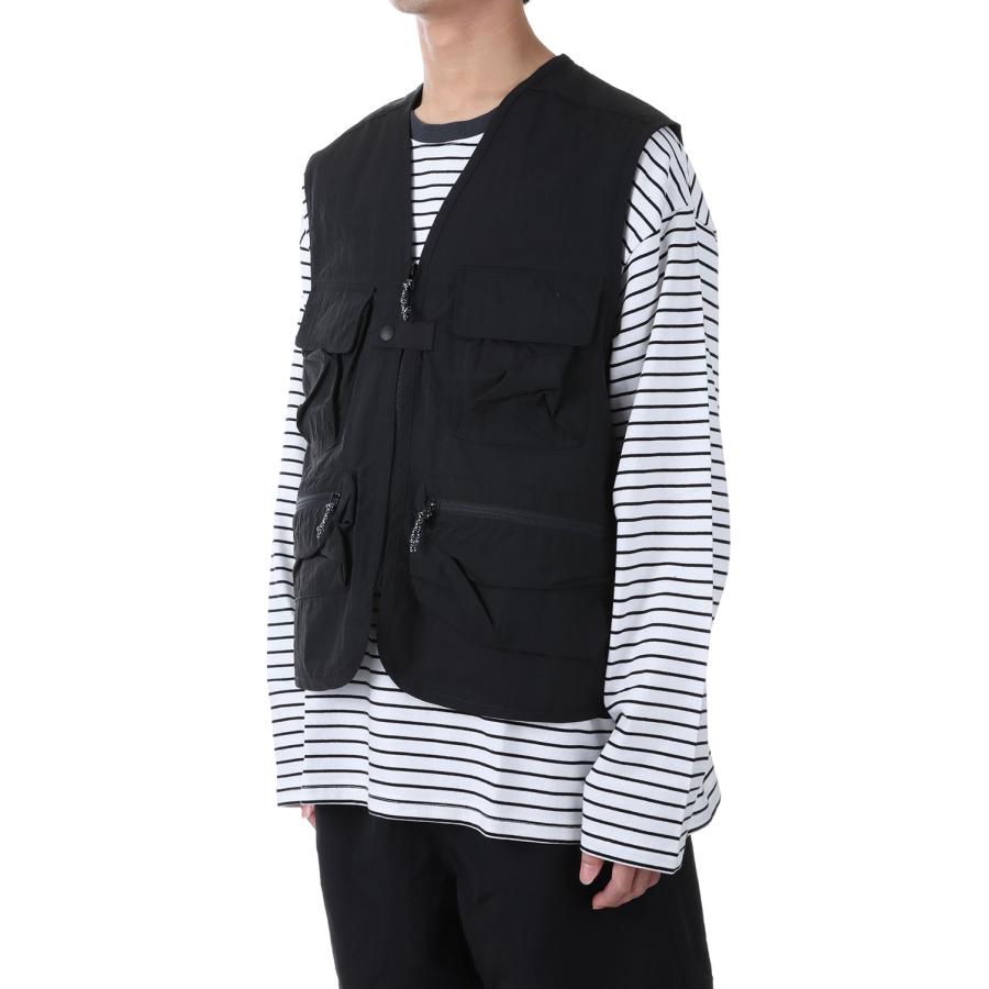 【P5倍 / SALE】RIVER VEST TASLAN NYLON -BLACK(F441004) [BP] First Down -Men-(ファースト・ダウン)First Down | FIRST DOWN | 01