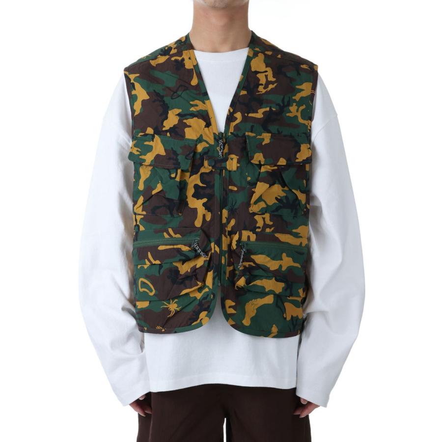 【P5倍 / SALE】RIVER VEST TASLAN NYLON -WOODLAND CAMO(F441004) [BP] First Down -Men-(ファースト・ダウン)First Down | FIRST DOWN
