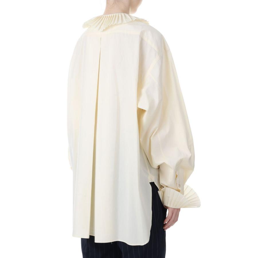 【P5倍 / SALE】PLEATS  COLLAR SHIRT -Cream (23SS-11-H) Jun Mikami(ジュンミカミ) | JUN MIKAMI | 02