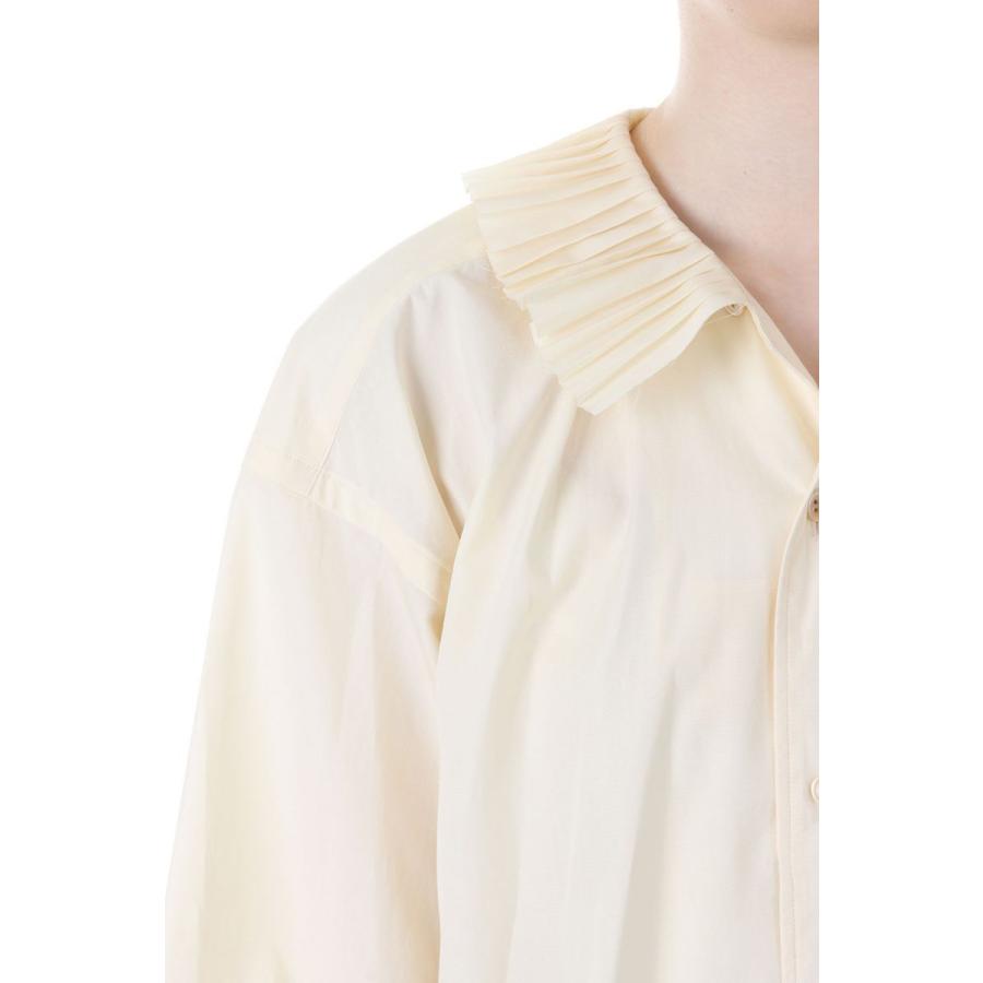【P5倍 / SALE】PLEATS  COLLAR SHIRT -Cream (23SS-11-H) Jun Mikami(ジュンミカミ) | JUN MIKAMI | 03