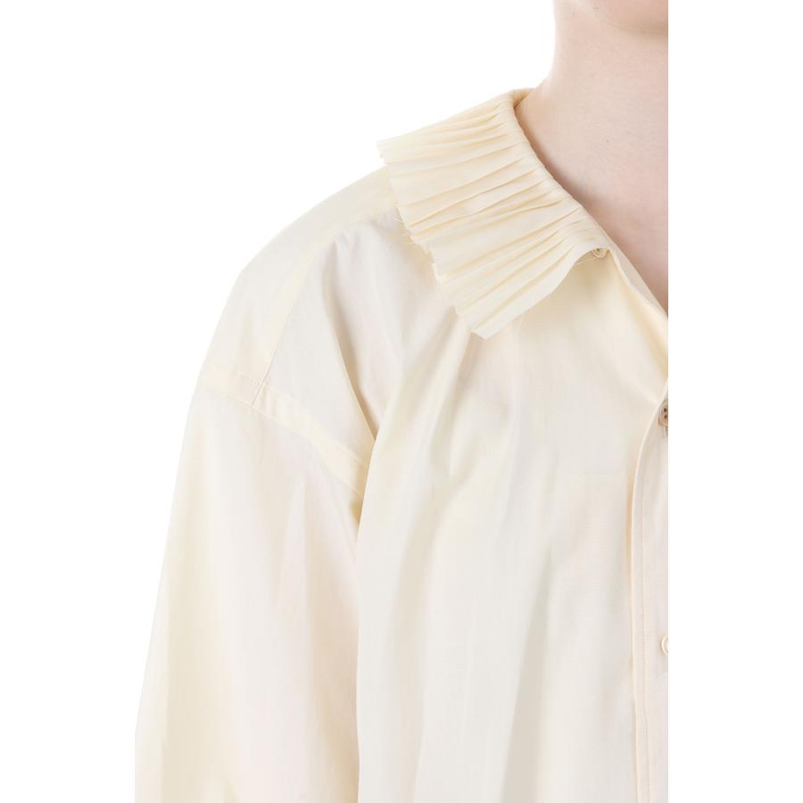 【P5倍 / SALE】PLEATS  COLLAR SHIRT -Cream (23SS-11-H) Jun Mikami(ジュンミカミ) | JUN MIKAMI | 03