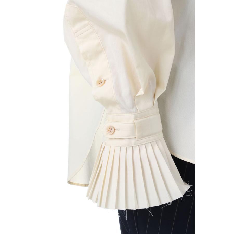 【P5倍 / SALE】PLEATS  COLLAR SHIRT -Cream (23SS-11-H) Jun Mikami(ジュンミカミ) | JUN MIKAMI | 04