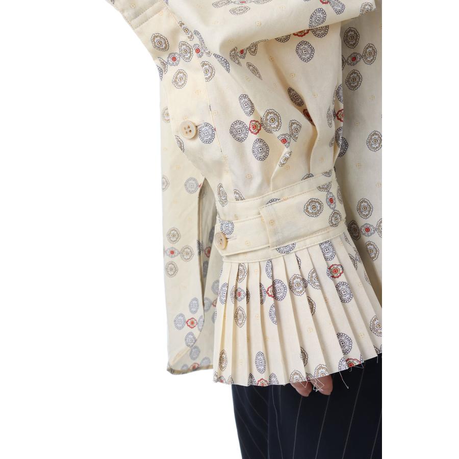 【P5倍 / SALE】PRINT PLEATS COLLAR SHIRT -Red x Cream (23SS-15-H) Jun Mikami(ジュンミカミ) | JUN MIKAMI | 04