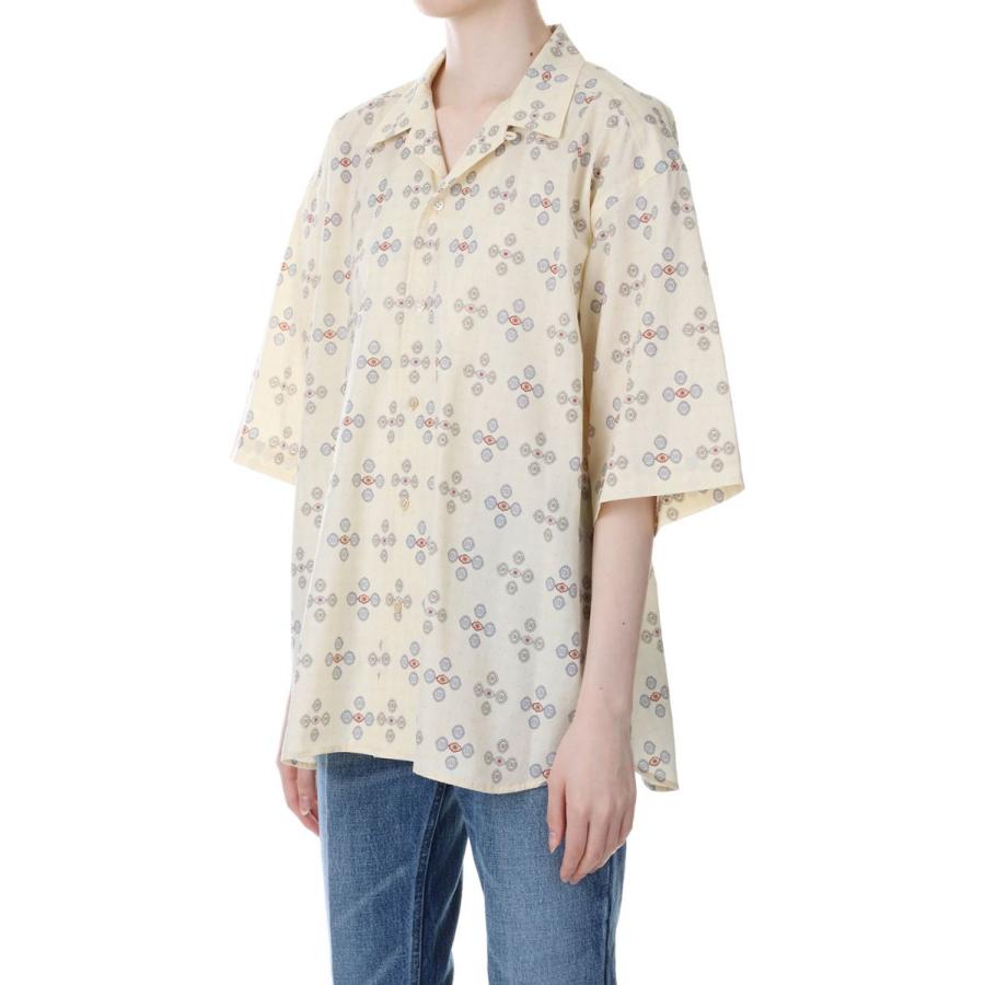 【P5倍 / SALE】PRINT HALF SLEEVE SHIRT -Red x Cream (23SS-17-H) Jun Mikami(ジュンミカミ) | JUN MIKAMI | 01