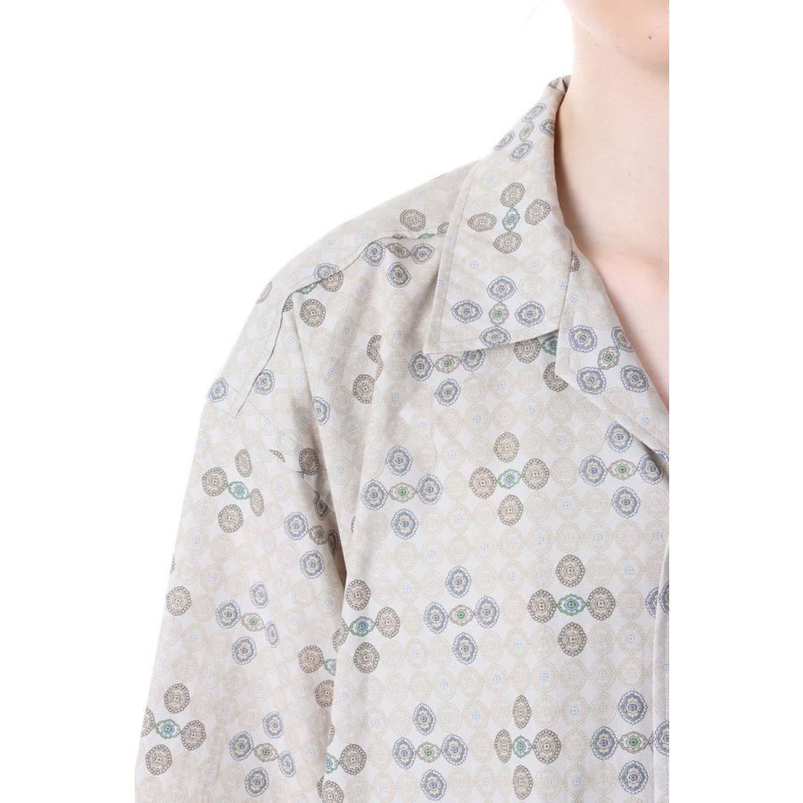 【P5倍 / SALE】PRINT HALF SLEEVE SHIRT -Green x Gray (23SS-17-H) Jun Mikami(ジュンミカミ) | JUN MIKAMI | 03