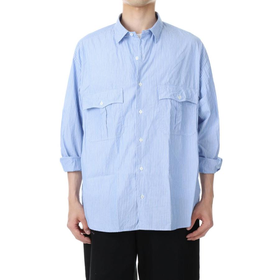 P15倍】【16時までで最短翌日発送】 ROLL UP STRIPE SHIRTS (LOGO