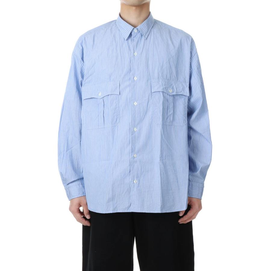 P15倍】【16時までで最短翌日発送】 ROLL UP STRIPE SHIRTS (LOGO