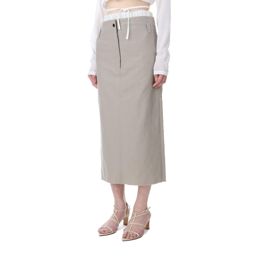 【P5倍 / SALE】WLC LAYERED TIGHT SKIRT -BEIGE(23SSK-#703L) Jane Smith(ジェーンスミス) |  | 01