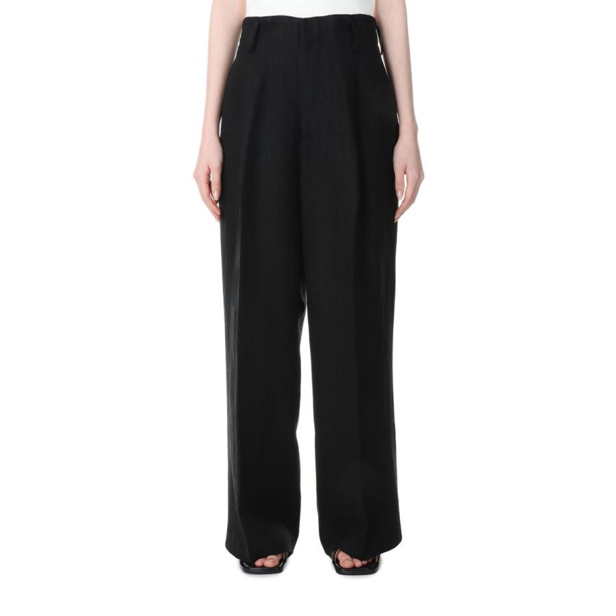 TODAYFUL トゥデイフル Tuck Linen Trousers -BLACK （12310701） | TODAYFUL