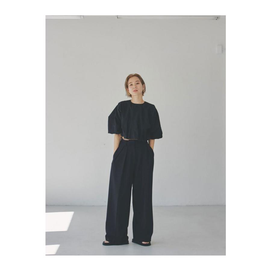 TODAYFUL トゥデイフル Tuck Linen Trousers -BLACK （12310701） | TODAYFUL | 12