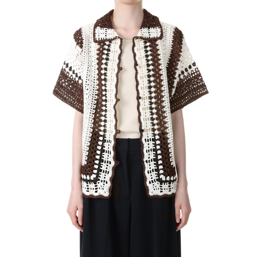 【SALE】Crochet Over Shirts -BROWN (12310514) Todayful(トゥデイフル) | TODAYFUL | 01