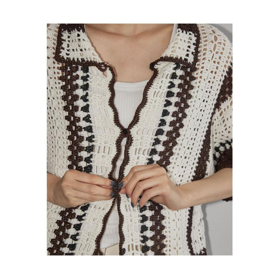 TODAYFUL 【SALE】Crochet Over Shirts -BROWN (12310514) Todayful